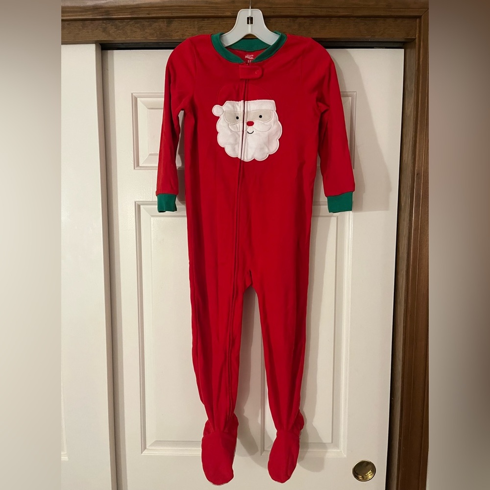 5T Fleece Footie Pajamas - Santa Clause